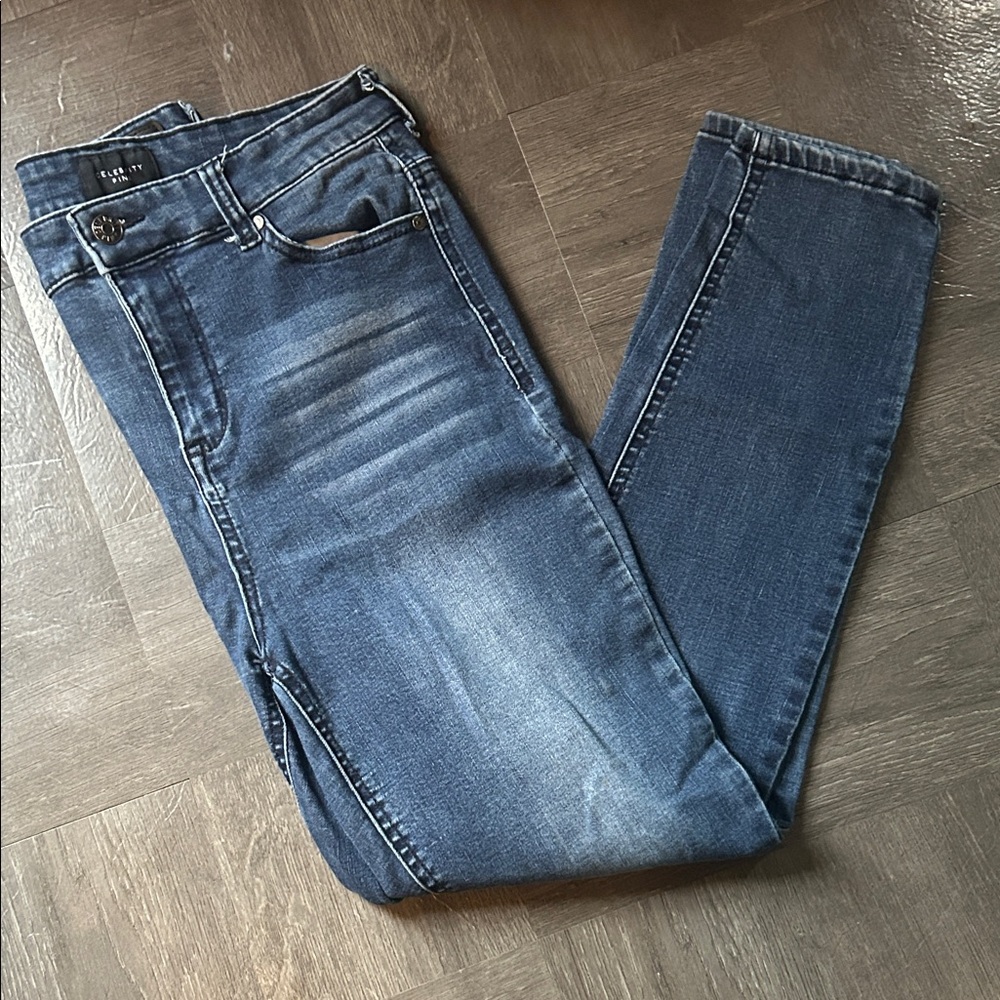 Celebrity Pink Women's High Rise Medium Blue Jeans